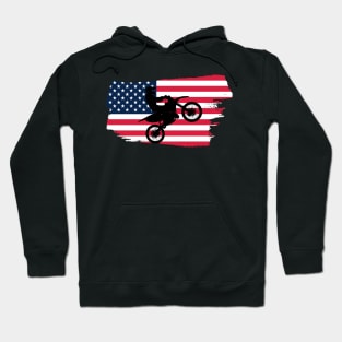 Awesome American flag Dirt bike/Motocross design. Hoodie